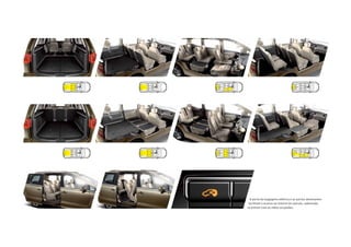 A porta da bagageira elétrica e as portas deslizantes
facilitam o acesso ao interior do veículo, sobretudo
se estiver com as mãos ocupadas.
 