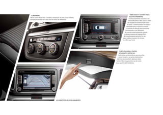 SISTEMA ÓTICO DE ESTACIONAMENTO.
CLIMATRONIC.
Muito calor? Muito frio? O sistema Climatronic de três zonas mantém
a temperatura ideal em cada uma das áreas do Alhambra.
PORTA TRASEIRA E PORTAS
DESLIZANTES ELÉTRICAS.
Com tantas razões práticas para escolher
a porta traseira e as portas deslizantes
elétricas (acesso fácil, abertura mãos-
livres) é fácil esquecermo-nos de como
a sua aparência é fantástica.
PARK ASSIST E SISTEMA ÓTICO
DE ESTACIONAMENTO.
O estacionamento costumava ser
uma tarefa difícil. Mas isso era antes
da chegada do sistema Park Assist
da SEAT. O sistema deteta um espaço
adequado para o veículo e assume
o comando da direção para estacionar
corretamente o seu Alhambra.
No caso do estacionamento manual,
a câmara traseira do Sistema Ótico
de Estacionamento permite-lhe ver
o que rodeia a traseira do veículo,
no ecrã à sua frente.
 