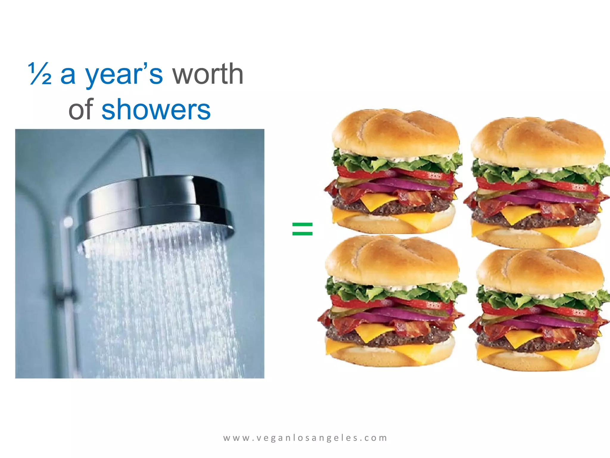 = ½ a year’s  worth  of  showers w w w . v e g a n l o s a n g e l e s . c o m 