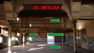 EL MEXUAR
1.Mexuar
2.Oratori
3.Cambra daurada
4.Pati daurat
 