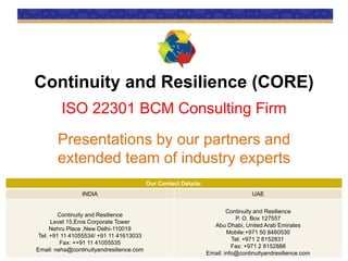 Risk and Business Continuity Management | PPTX