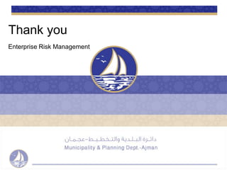 Thank You Note Risk Management Risk and Business Continuity Management | PPTX