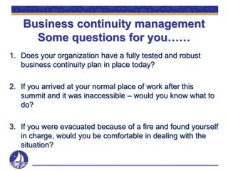 Risk and Business Continuity Management | PPTX