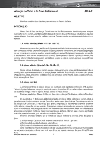 AliançAs Novo Velho Testamentos Modulo 2