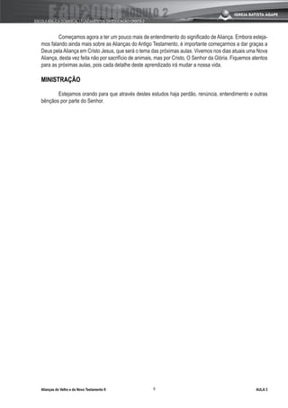AliançAs Novo Velho Testamentos Modulo 2