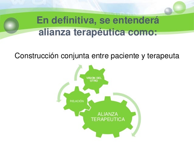 Alianza terapéutica y escucha activa