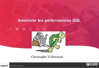 nAcademy le 2 avril 2014
Améliorer les performances SQL
Christophe Villeneuve
 