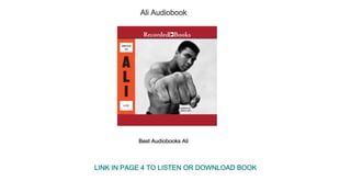 Ali Audiobook
Best Audiobooks Ali
LINK IN PAGE 4 TO LISTEN OR DOWNLOAD BOOK
 
