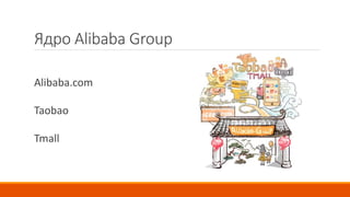 Ядро Alibaba Group
Alibaba.com
Taobao
Tmall
 