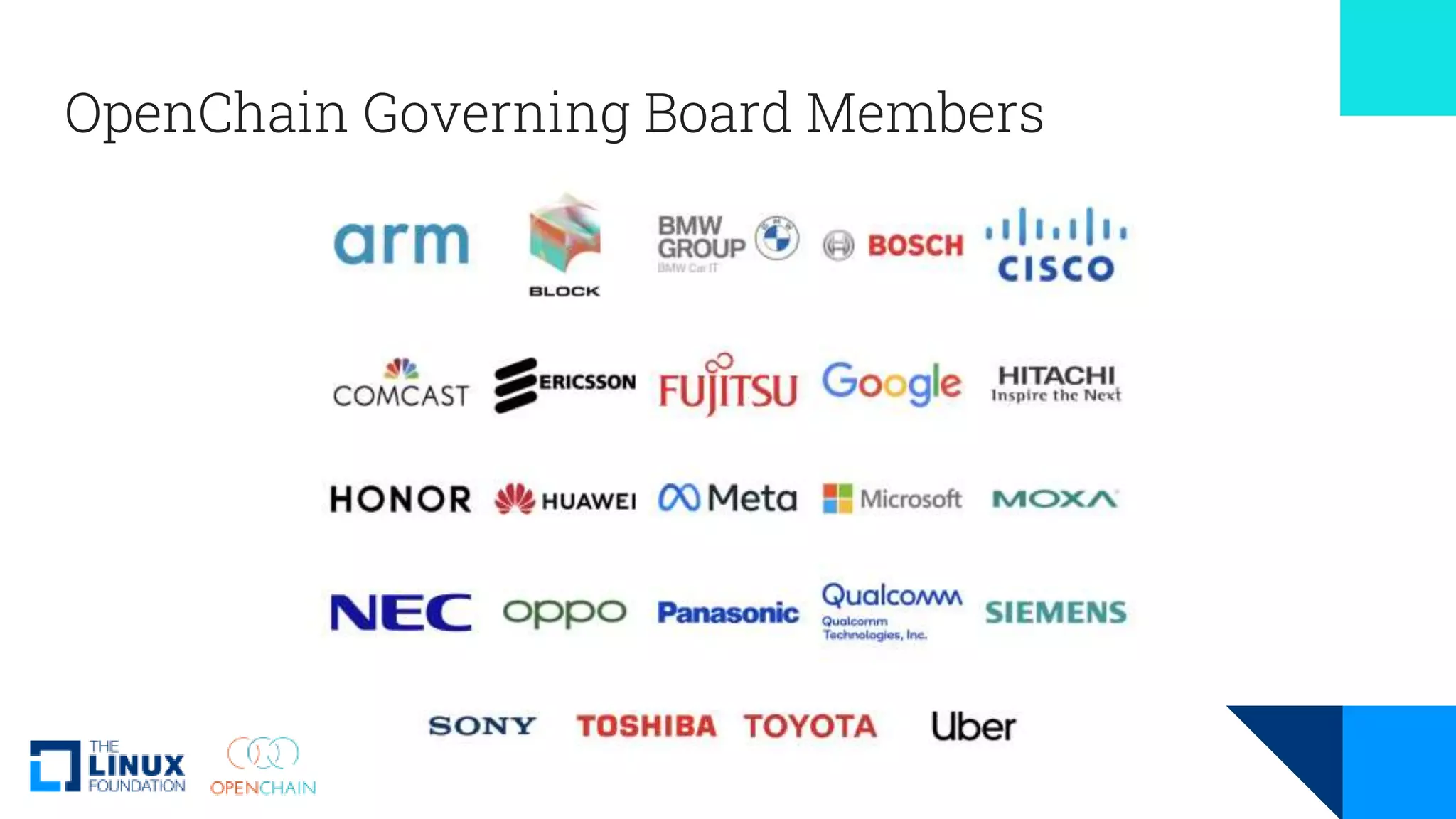 OpenChain Governing Board Members