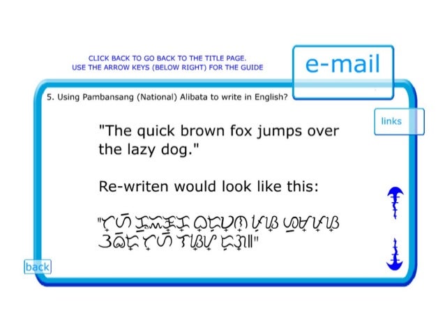 Learn how to write alibata image