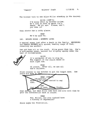 Supernatural 1 14 Nightmare Casting Sides For Alice Miller Pdf