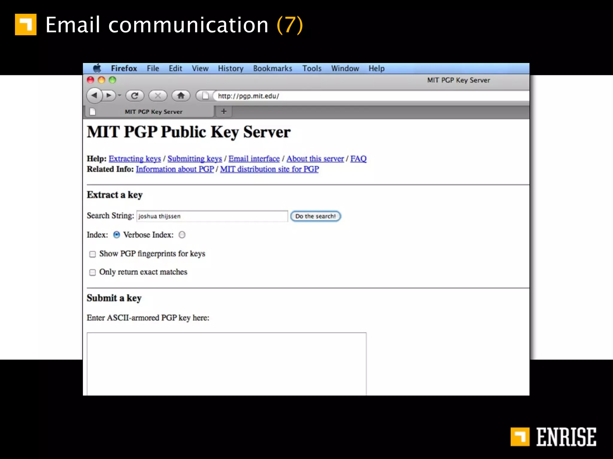 Email communication (7)
 