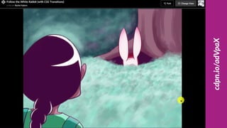 new Animation(rabbitDownKeyframes,
document.timeline);
var rabbitDownAnimation =  
new Animation(rabbitDownKeyframes,
docu...