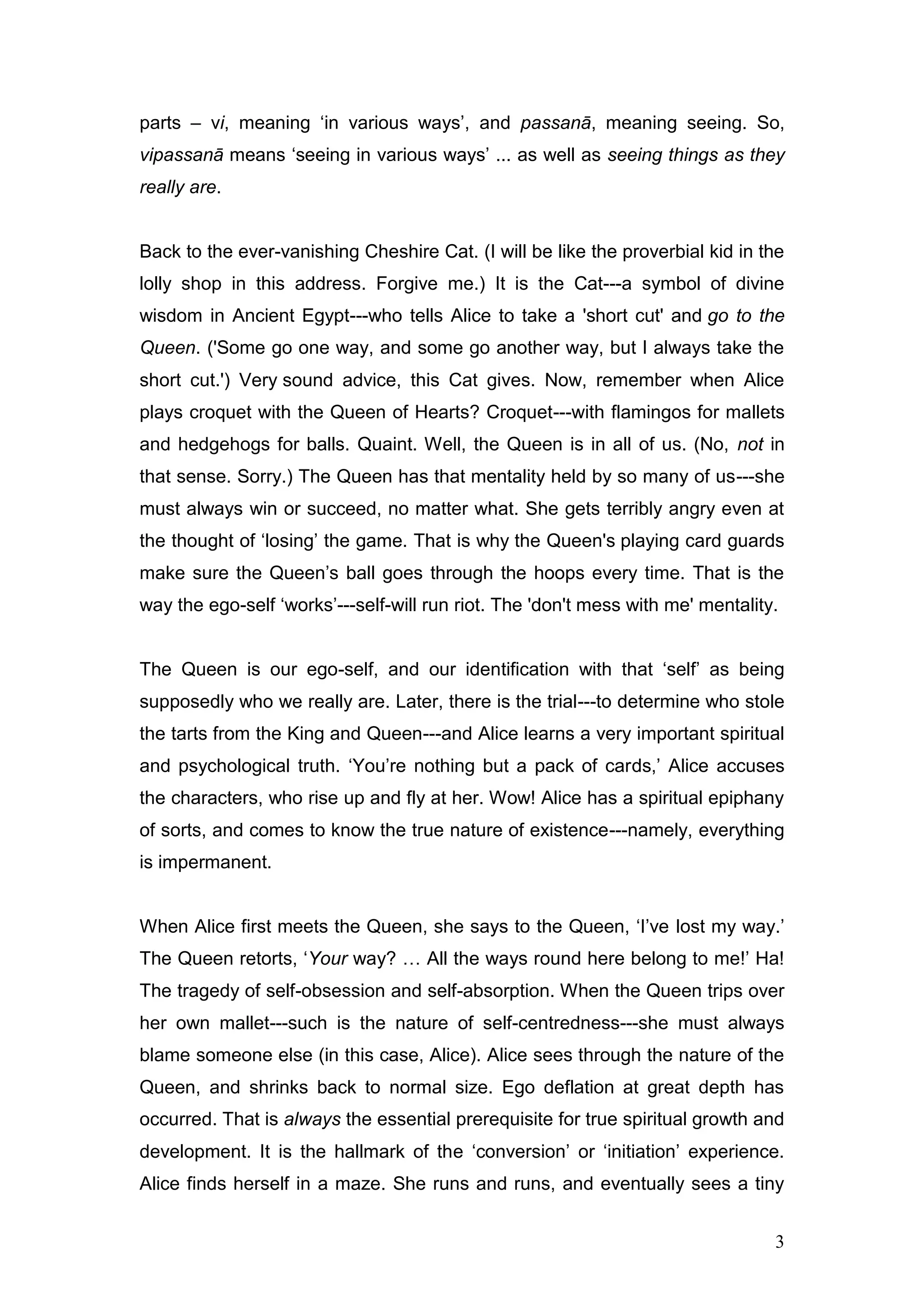 Alice In Wonderland The Ancient Wisdom Pdf