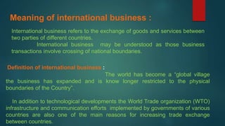 concept of international trade definition