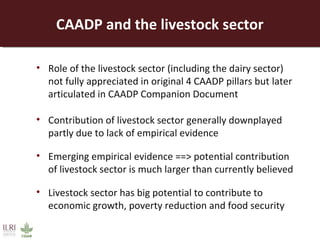 Opportunities for a sustainable and competitive livestock sector in Africa