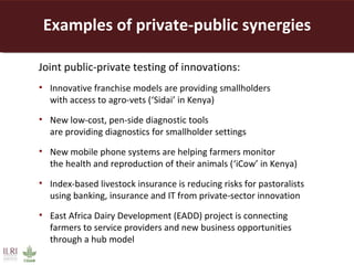 Opportunities for a sustainable and competitive livestock sector in Africa