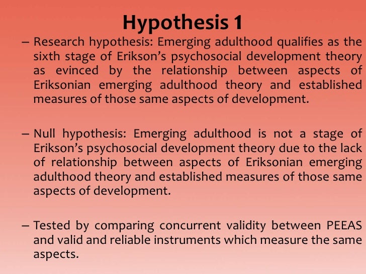Eriksonian Emerging Adulthood Defense