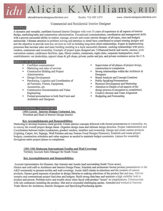 Alicia k.williams resume and letter of recomendations