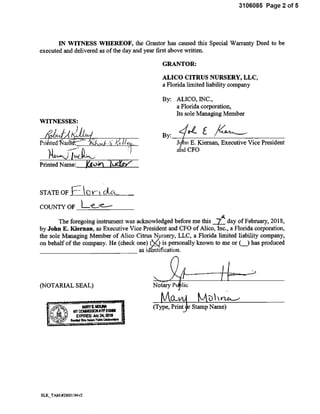 Alico Citrus Property Sale to 242 Cannabis