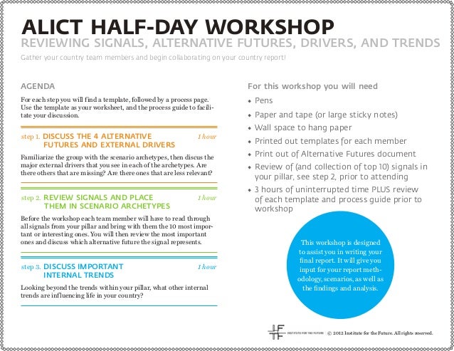 half day signal sharing workshop process and templates country report templates