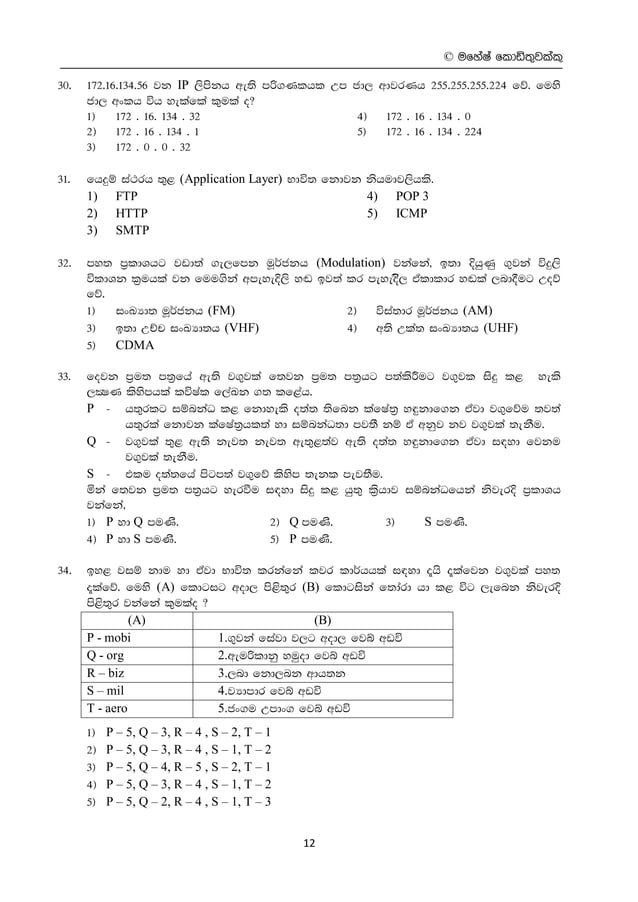 G.C.E AL Model Papers PDF