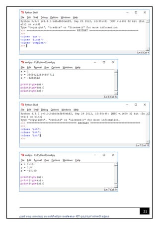 උසස් පෙළ ප ොරතුරු හො සන්නිපේදන ොක්ෂණය- ICT ගුරුවරුන්න ෙමණයි සමූහය
21
 