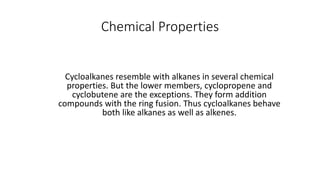 Alicyclic hydrocarbons | PPTX
