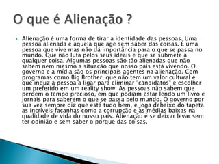 Alienação | PPTX