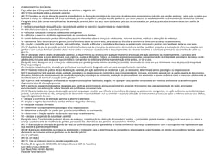 • O PRESIDENTE DA REPÚBLICA
• Faço saber que o Congresso Nacional decreta e eu sanciono a seguinte Lei:
• Art. 1º Esta Lei dispõe sobre a alienação parental.
• Art. 2º Considera-se ato de alienação parental a interferência na formação psicológica da criança ou do adolescente promovida ou induzida por um dos genitores, pelos avós ou pelos que
tenham a criança ou adolescente sob a sua autoridade, guarda ou vigilância para que repudie genitor ou que cause prejuízo ao estabelecimento ou à manutenção de vínculos com este.
• Parágrafo único. São formas exemplificativas de alienação parental, além dos atos assim declarados pelo juiz ou constatados por perícia, praticados diretamente ou com auxílio de
terceiros:
• I – realizar campanha de desqualificação da conduta do genitor no exercício da paternidade ou maternidade;
• II – dificultar o exercício da autoridade parental;
• III – dificultar contato de criança ou adolescente com genitor;
• IV – dificultar o exercício do direito regulamentado de convivência familiar;
• V – omitir deliberadamente a genitor informações pessoais relevantes sobre a criança ou adolescente, inclusive escolares, médicas e alterações de endereço;
• VI – apresentar falsa denúncia contra genitor, contra familiares deste ou contra avós, para obstar ou dificultar a convivência deles com a criança ou adolescente;
• VII – mudar o domicílio para local distante, sem justificativa, visando a dificultar a convivência da criança ou adolescente com o outro genitor, com familiares deste ou com avós.
• Art. 3º A prática de ato de alienação parental fere direito fundamental da criança ou do adolescente de convivência familiar saudável, prejudica a realização de afeto nas relações com
genitor e com o grupo familiar, constitui abuso moral contra a criança ou o adolescente e descumprimento dos deveres inerentes à autoridade parental ou decorrentes de tutela ou
guarda.
• Art. 4º Declarado indício de ato de alienação parental, a requerimento ou de ofício, em qualquer momento processual, em ação autônoma ou incidentalmente, o processo terá
tramitação prioritária, e o juiz determinará, com urgência, ouvido o Ministério Público, as medidas provisórias necessárias para preservação da integridade psicológica da criança ou do
adolescente, inclusive para assegurar sua convivência com genitor ou viabilizar a efetiva reaproximação entre ambos, se for o caso.
• Parágrafo único. Assegurar-se-á à criança ou adolescente e ao genitor garantia mínima de visitação assistida, ressalvados os casos em que há iminente risco de prejuízo à integridade
física ou psicológica
da criança ou do adolescente, atestado por profissional eventualmente designado pelo juiz para acompanhamento das visitas.
• Art. 5º Havendo indício da prática de ato de alienação parental, em ação autônoma ou incidental, o juiz, se necessário, determinará perícia psicológica ou biopsicossocial.
• § 1º O laudo pericial terá base em ampla avaliação psicológica ou biopsicossocial, conforme o caso, compreendendo, inclusive, entrevista pessoal com as partes, exame de documentos
dos autos, histórico do relacionamento do casal e da separação, cronologia de incidentes, avaliação da personalidade dos envolvidos e exame da forma como a criança ou adolescente se
manifesta acerca de eventual acusação contra genitor.
• § 2º A perícia será realizada por profissional ou equipe multidisciplinar habilitados, exigido, em qualquer caso, aptidão comprovada por histórico profissional ou acadêmico para
diagnosticar atos de alienação parental.
• § 3º O perito ou equipe multidisciplinar designada para verificar a ocorrência de alienação parental terá prazo de 90 (noventa) dias para apresentação do laudo, prorrogável
exclusivamente por autorização judicial baseada em justificativa circunstanciada.
• Art. 6º Caracterizados atos típicos de alienação parental ou qualquer conduta que dificulte a convivência de criança ou adolescente com genitor, em ação autônoma ou incidental, o juiz
poderá, cumulativamente ou não, sem prejuízo da decorrente responsabilidade civil ou criminal e da ampla utilização de instrumentos processuais aptos a inibir ou atenuar seus efeitos,
segundo a gravidade do caso:
• I – declarar a ocorrência de alienação parental e advertir o alienador;
• II – ampliar o regime de convivência familiar em favor do genitor alienado;
• III – estipular multa ao alienador;
• IV – determinar acompanhamento psicológico e/ou biopsicossocial;
• V – determinar a alteração da guarda para guarda compartilhada ou sua inversão;
• VI – determinar a fixação cautelar do domicílio da criança ou adolescente;
• VII – declarar a suspensão da autoridade parental.
• Parágrafo único. Caracterizado mudança abusiva de endereço, inviabilização ou obstrução à convivência familiar, o juiz também poderá inverter a obrigação de levar para ou retirar a
criança ou adolescente da residência do genitor, por ocasião das alternâncias dos períodos de convivência familiar.
• Art. 7º A atribuição ou alteração da guarda dar-se-á por preferência ao genitor que viabiliza a efetiva convivência da criança ou adolescente com o outro genitor nas hipóteses em que
seja inviável a guarda compartilhada.
• Art. 8º A alteração de domicílio da criança ou adolescente é irrelevante para a determinação da competência relacionada às ações fundadas em direito de convivência familiar, salvo se
decorrente de consenso entre os genitores ou de decisão judicial.
• Art. 9º ( VETADO)
• Art. 10. (VETADO)
• Art. 11. Esta Lei entra em vigor na data de sua publicação.
• Brasília, 26 de agosto de 2010; 189o da Independência e 122º da República.
• LUIZ INÁCIO LULA DA SILVA
Luiz Paulo Teles Ferreira Barreto
Paulo de Tarso Vannuchi
 