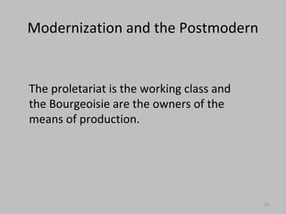 Marx wrote in 1845 ”…communist society
... makes it possible for me to do one
thing today and another tomorrow, to
hunt in the morning, fish in the
afternoon, rear cattle in the evening,
criticize after dinner, just as I have a
mind, without ever becoming hunter,
fisherman, herdsman or critic.”
 