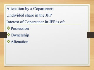 Alienation of Joint Family Property | PDF