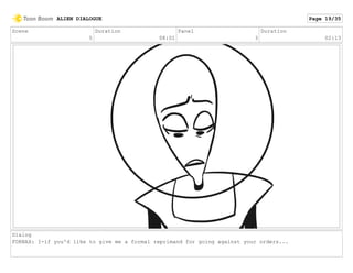 Scene
5
Duration
08:01
Panel
3
Duration
02:13
Dialog
FORNAX: I-if you'd like to give me a formal reprimand for going against your orders...
ALIEN DIALOGUE Page 19/35
 