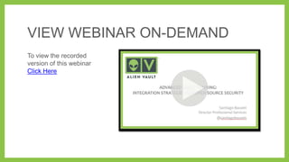 VIEW WEBINAR ON-DEMAND
To view the recorded
version of this webinar
Click Here
 