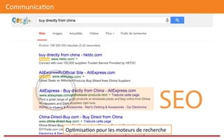 Communica@on	
  
Op@misa@on	
  pour	
  les	
  moteurs	
  de	
  recherche	
  
 