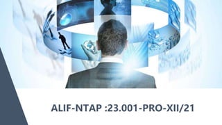ALIF-NTAP :23.001-PRO-XII/21
 