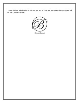 A life changing breast augmentation denver