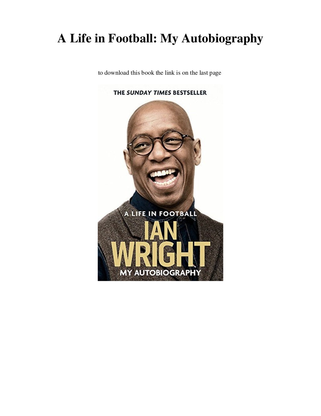 DOWNLOAD A Life in Football My Autobiography