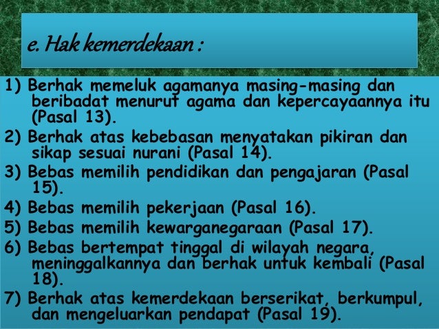 Instrumen Hukum HAM Di Indonesia