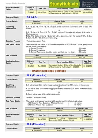 Aligarh Muslim University (AMU) Guide 2019 - 20.Pdf