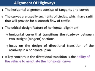 Alighnment & horizontal alignment of highway (transportation ...