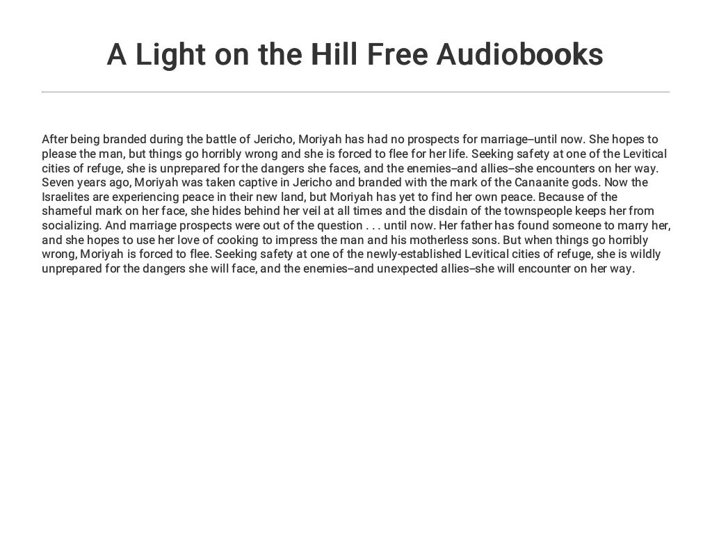 A Light on the Hill Free Audiobooks
