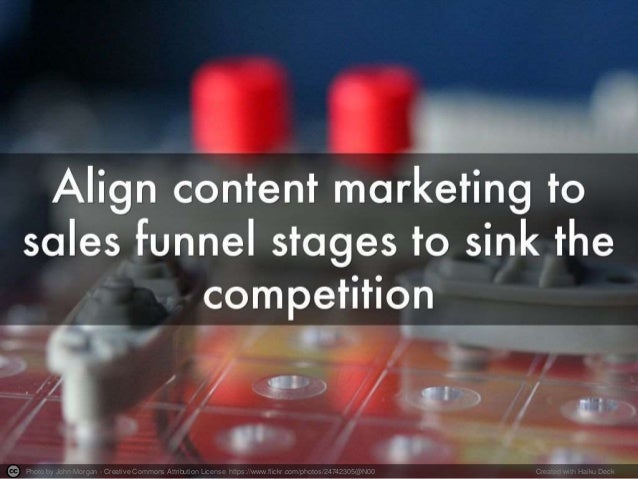 Align Content Marketing To Sales Funnel Stages To Sink The Competition slideshare - 웹