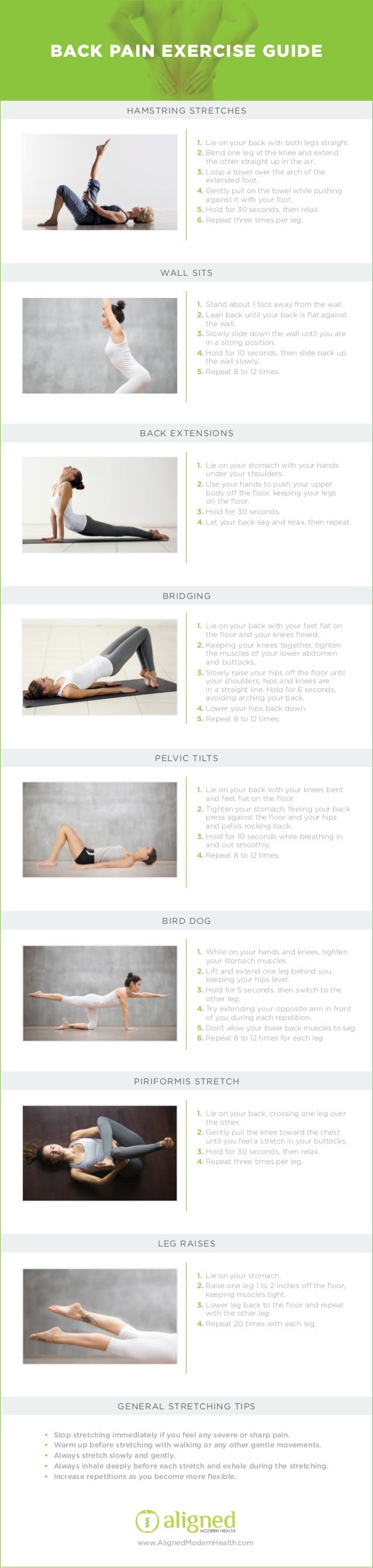 Lower Back Exercise Chart