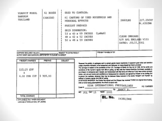 Aligned export documents
