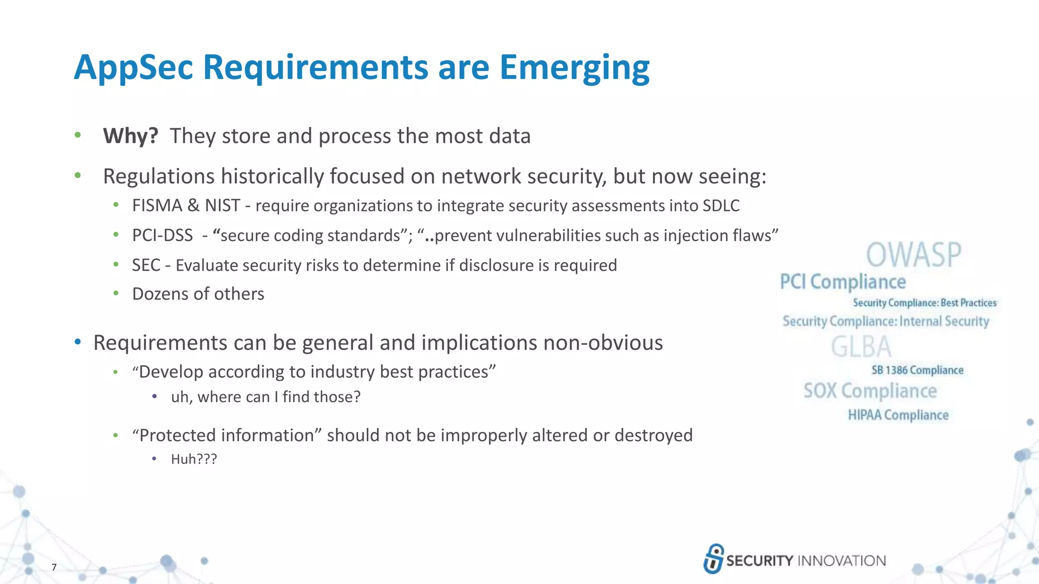 Aligning Application Security to Compliance | PPTX