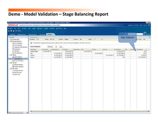Demo - Model Validation – Stage Balancing Report
Key Column
 