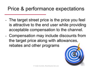 Manage, motivate, evaluate
• Effectiveness usually increases when
expectations are mutual
– What was written into the contract?
– What specific measures are addenda
that change annually?
–Know what to expect and what NOT to
expect from your distributors or reps.
© Linda Gorchels, BrainSnacksCafe.com
 