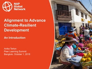 Alignment to Advance
Climate-Resilient
Development
An Introduction
Anika Terton
Peer Learning Summit
Bangkok, October 1, 2018
 